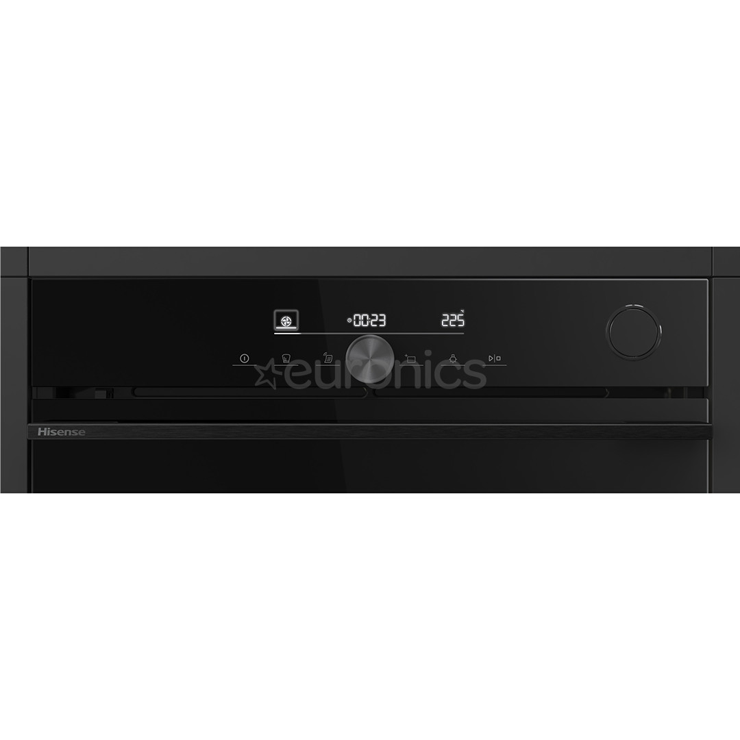 Hisense, 77 L, pyrolytic cleaning, black - Built-in oven