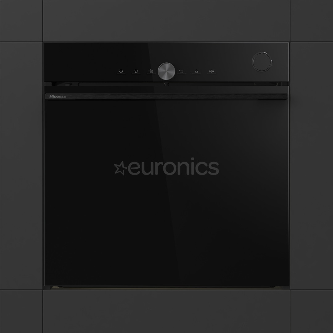 Hisense, 77 L, pyrolytic cleaning, black - Built-in oven