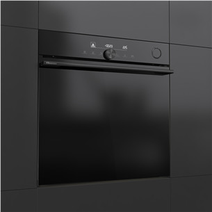 Hisense, 77 L, pyrolytic cleaning, black - Built-in oven