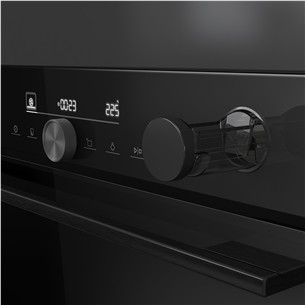 Hisense, 77 L, pyrolytic cleaning, black - Built-in oven