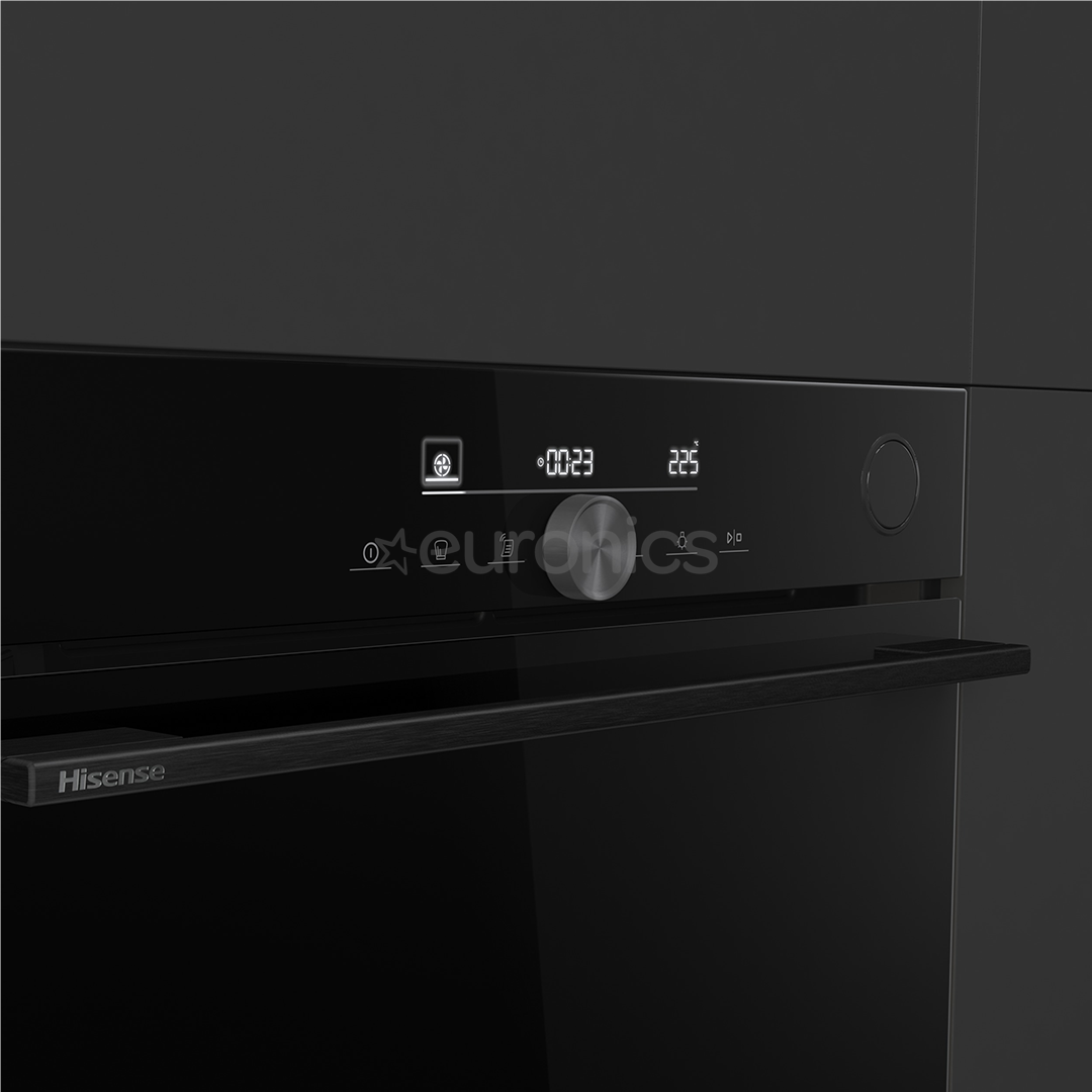 Hisense, 77 L, pirolītiskā tīrīšana, melna - Iebūvējama elektriskā cepeškrāsns