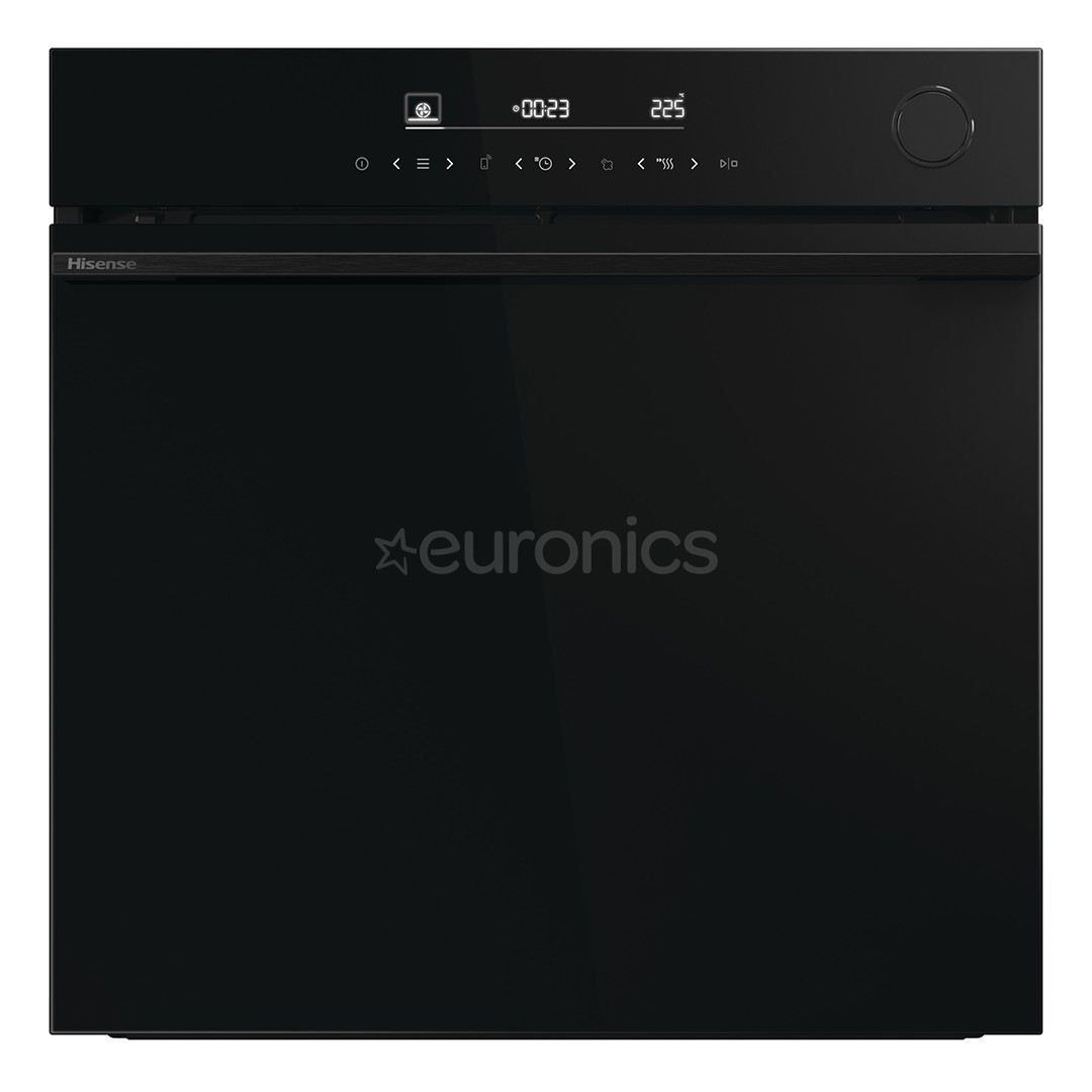 Hisense, 77 L, pyrolytic cleaning, black - Built-in oven