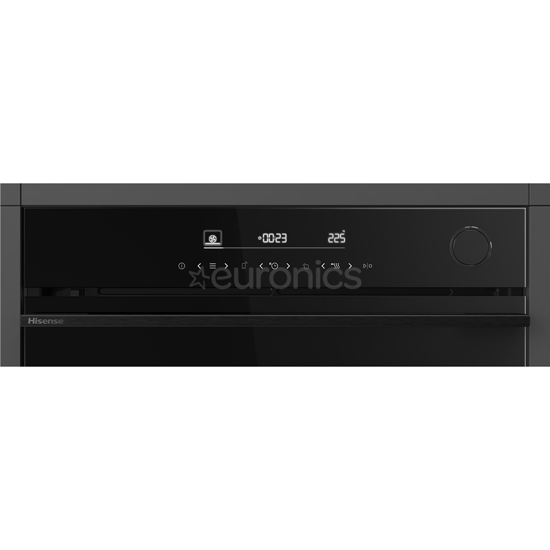 Hisense, 77 L, pyrolytic cleaning, black - Built-in oven