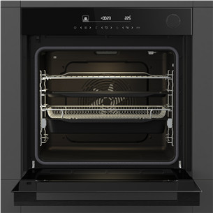 Hisense, 77 L, pyrolytic cleaning, black - Built-in oven