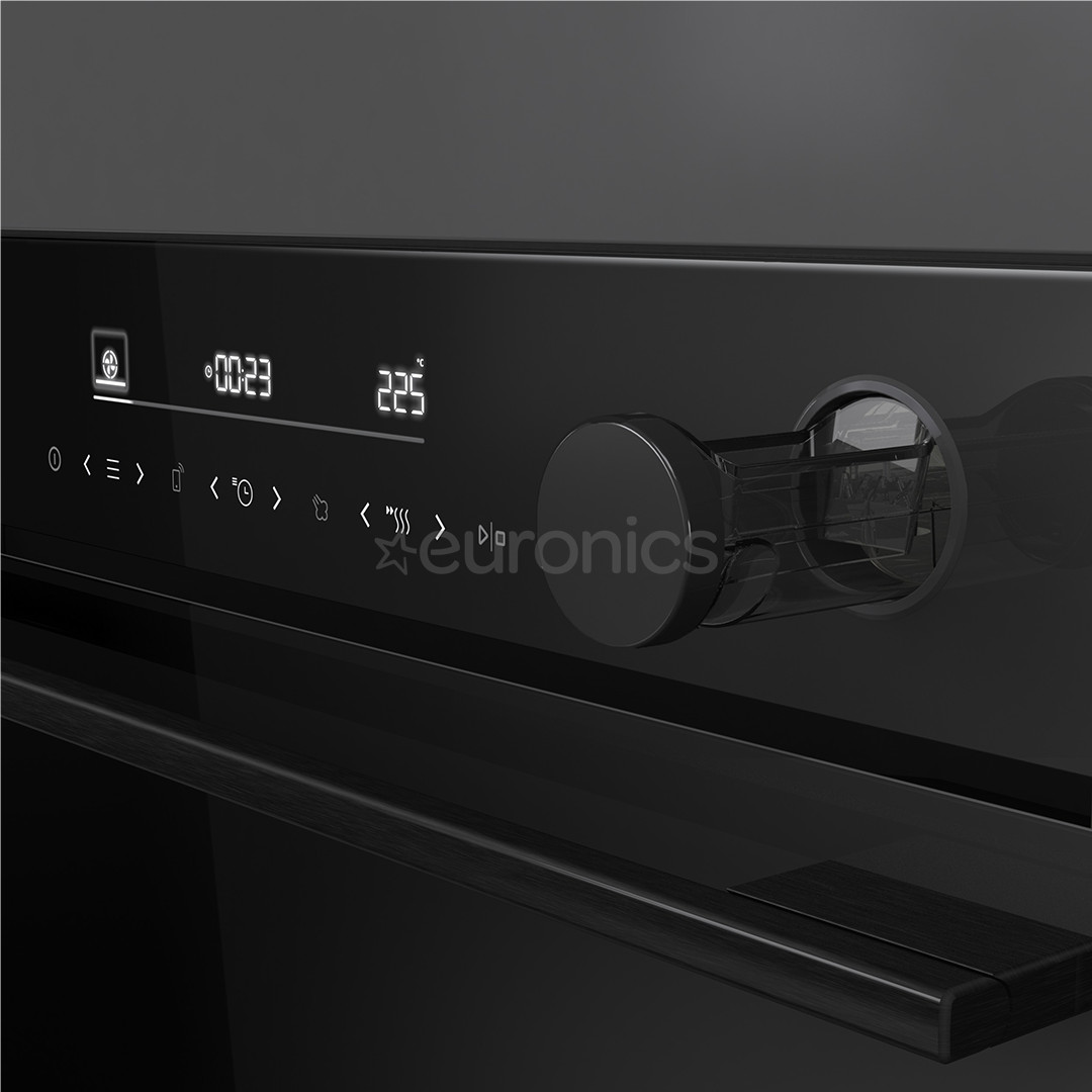 Hisense, 77 L, pyrolytic cleaning, black - Built-in oven