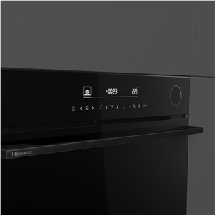 Hisense, 77 L, pyrolytic cleaning, black - Built-in oven