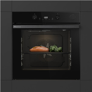 Hisense, 77 L, Steam Add Plus, melna - Iebūvējama tvaika cepeškrāsns