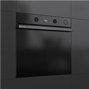 Hisense, 77 L, Steam Add Plus, melna - Iebūvējama tvaika cepeškrāsns