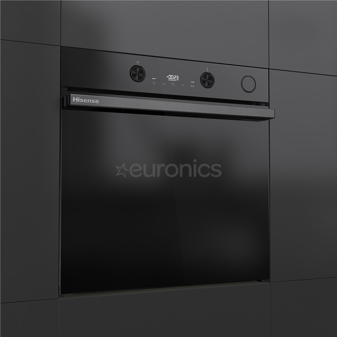Hisense, 77 L, Steam Add Plus, melna - Iebūvējama tvaika cepeškrāsns