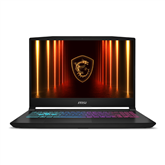 MSI Katana 15HX, 15,6'', 144 Hz, i7, 16 GB, 1 TB, RTX 5070, ENG, melna - Portatīvais dators