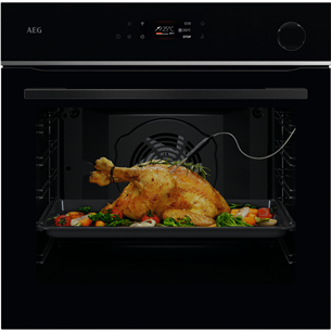 AEG 7000 Series MealAssist with SteamCrisp, 72 L, pirolītiskā tīrīšana, melna - Iebūvējama tvaika cepeškrāsns TR7PB63ZSB