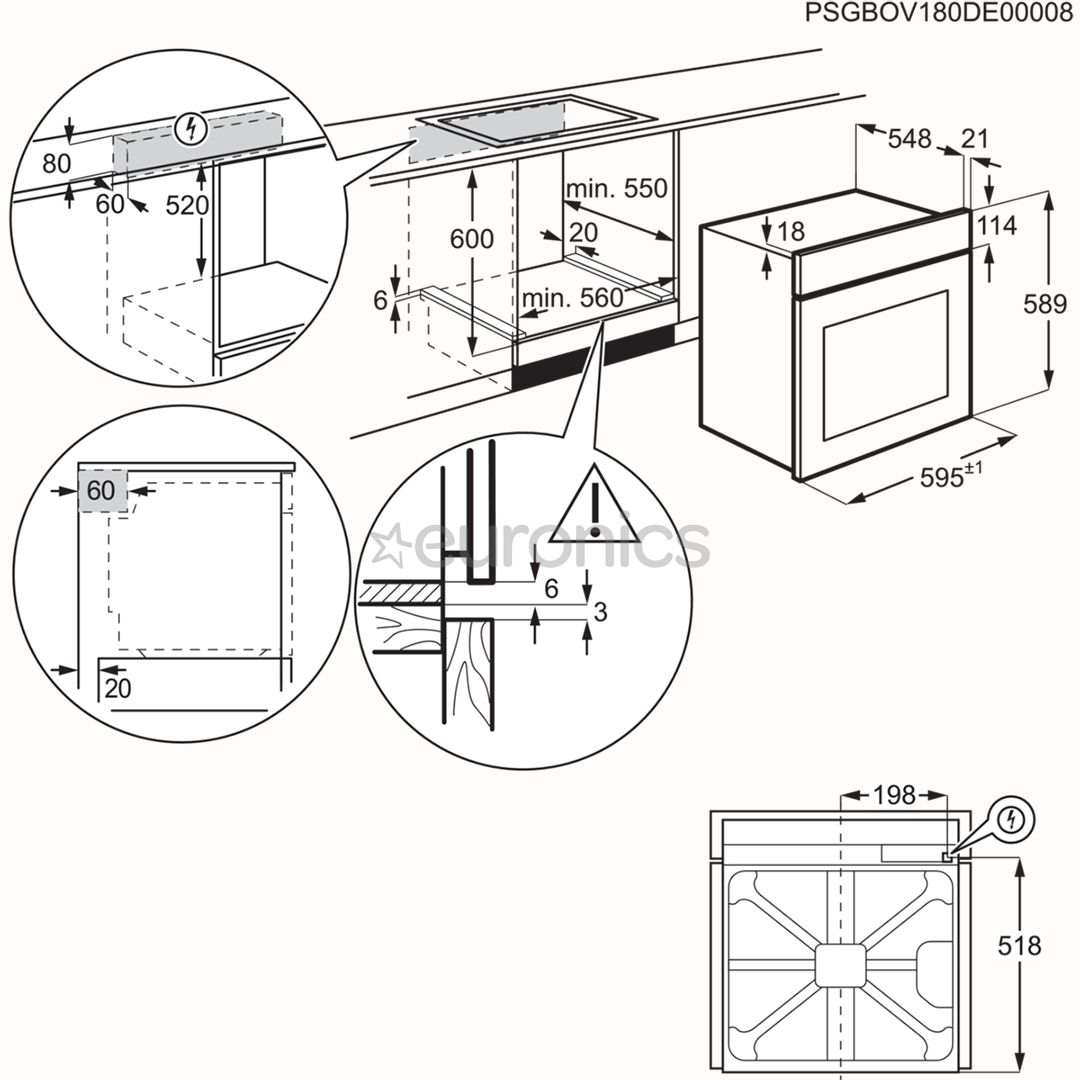 AEG 7000 Series MealAssist with SteamCrisp, 72 L, pirolītiskā tīrīšana, melna - Iebūvējama tvaika cepeškrāsns