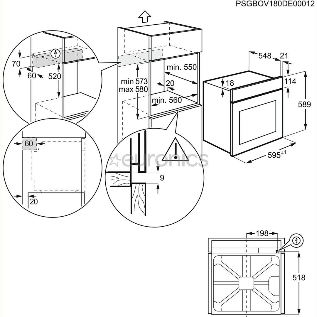 AEG 7000 Series MealAssist with SteamCrisp, 72 L, pirolītiskā tīrīšana, melna - Iebūvējama tvaika cepeškrāsns