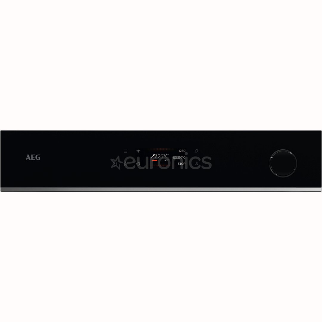 AEG 7000 Series MealAssist with SteamCrisp, 72 L, pirolītiskā tīrīšana, melna - Iebūvējama tvaika cepeškrāsns