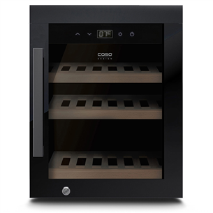Caso WineExclusive 12, 12 bottles, height 52 cm, black - Wine Cooler 00716