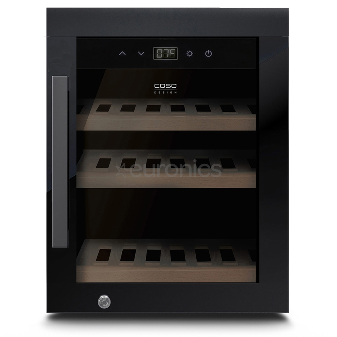 Caso WineExclusive 12, 12 bottles, height 52 cm, black - Wine Cooler