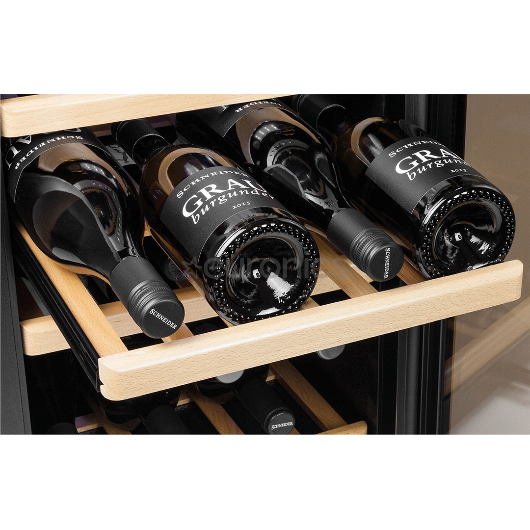 Caso WineExclusive 12, 12 bottles, height 52 cm, black - Wine Cooler