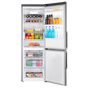 Samsung, NoFrost, augstums 185 cm, 339 L, sudraba - Ledusskapis