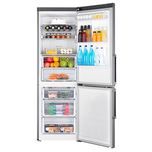 Samsung, NoFrost, augstums 185 cm, 339 L, sudraba - Ledusskapis