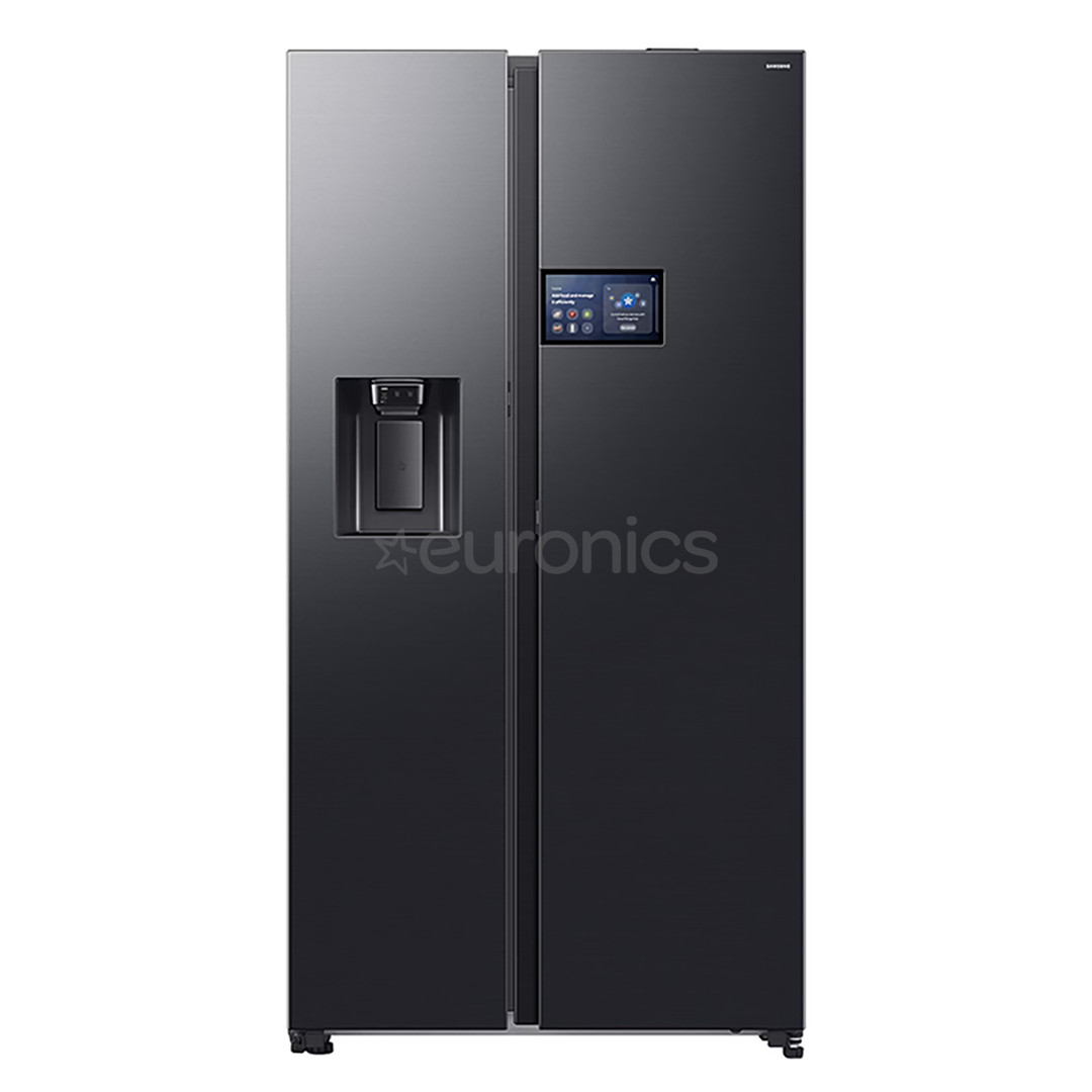 Samsung Bespoke AI Home, NoFrost, 621 л, высота 179 см, черный - SBS-холодильник