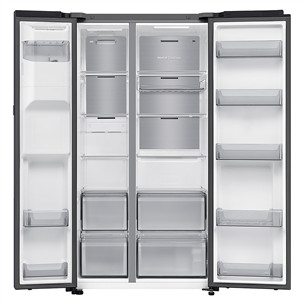 Samsung Bespoke AI Home, NoFrost, 621 л, высота 179 см, черный - SBS-холодильник