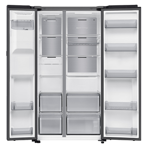 Samsung Bespoke AI Home, NoFrost, 621 л, высота 179 см, черный - SBS-холодильник