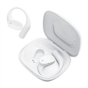 JBL Sense Lite, balta - Bezvadu sporta austiņas JBLSENSELITEWHT