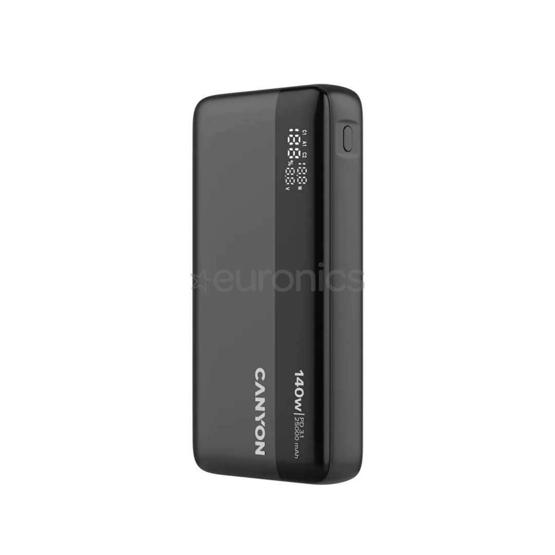 Canyon OnPower 240, 25000 mAh, tumši pelēka - Portatīvais barošanas avots