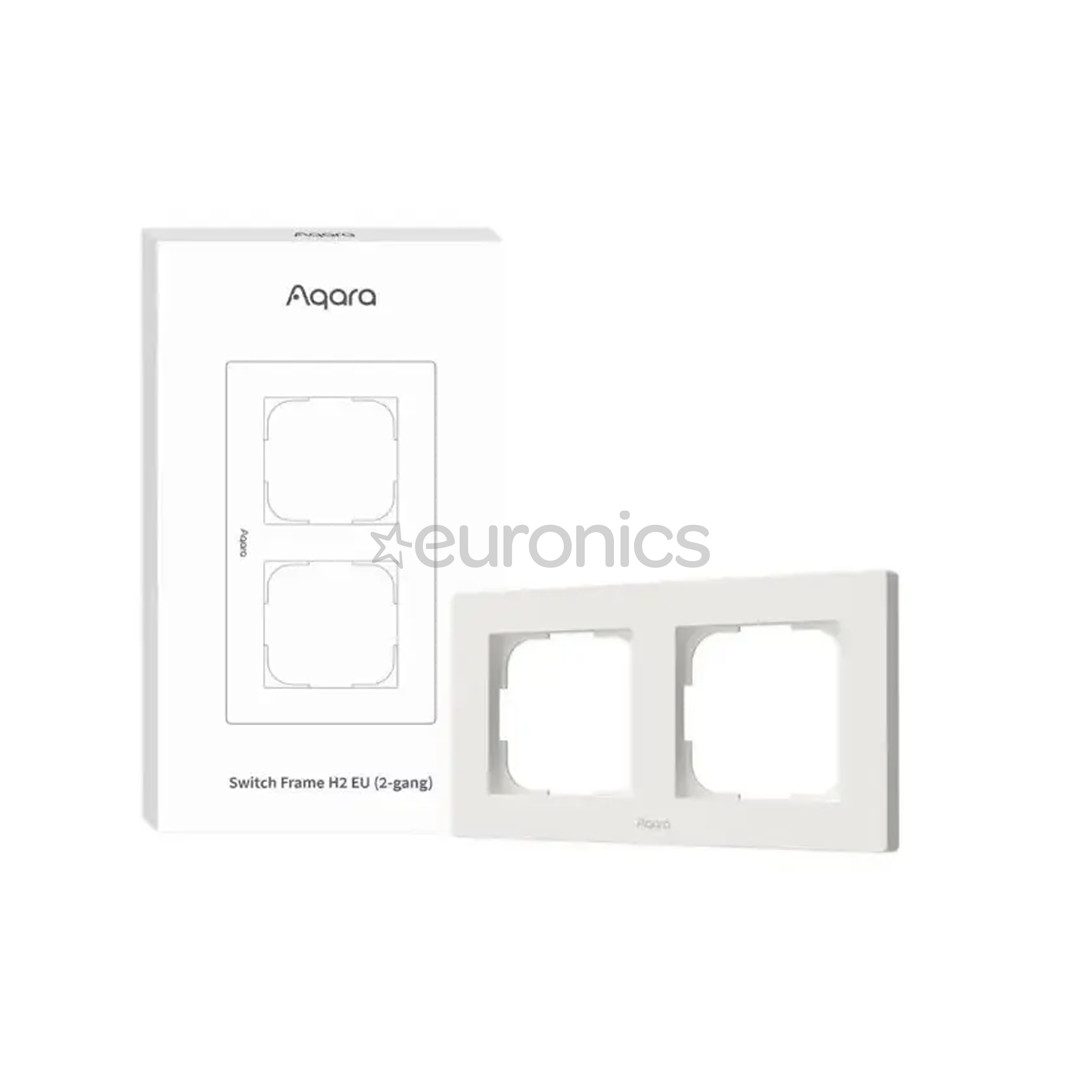 Aqara Switch Frame H2 EU, 2-gang, white - Switch frame