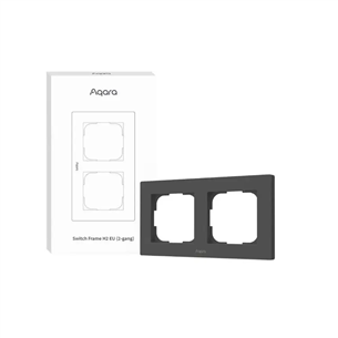 Aqara Switch Frame H2 EU, 2-gang, gray - Switch frame FE-X01D-G