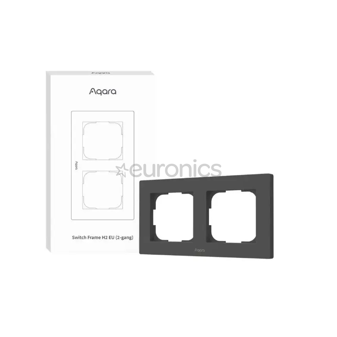 Aqara Switch Frame H2 EU, 2-gang, gray - Switch frame