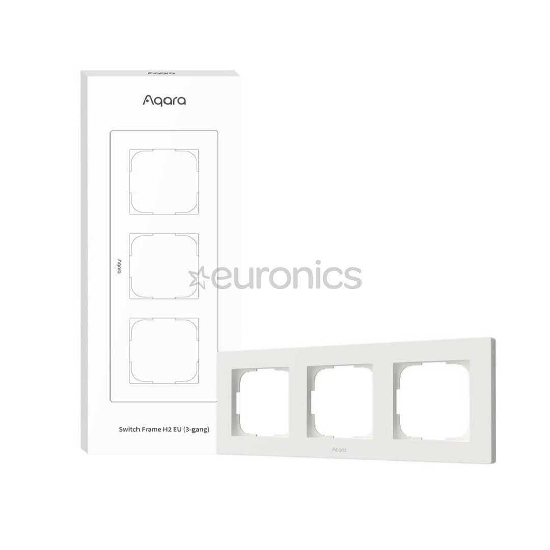 Aqara Switch Frame H2 EU, 3-gang, white - Switch frame