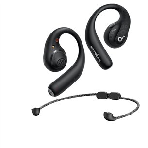 Soundcore AeroFit Pro, melna - Bezvadu sporta austiņas A3871G11