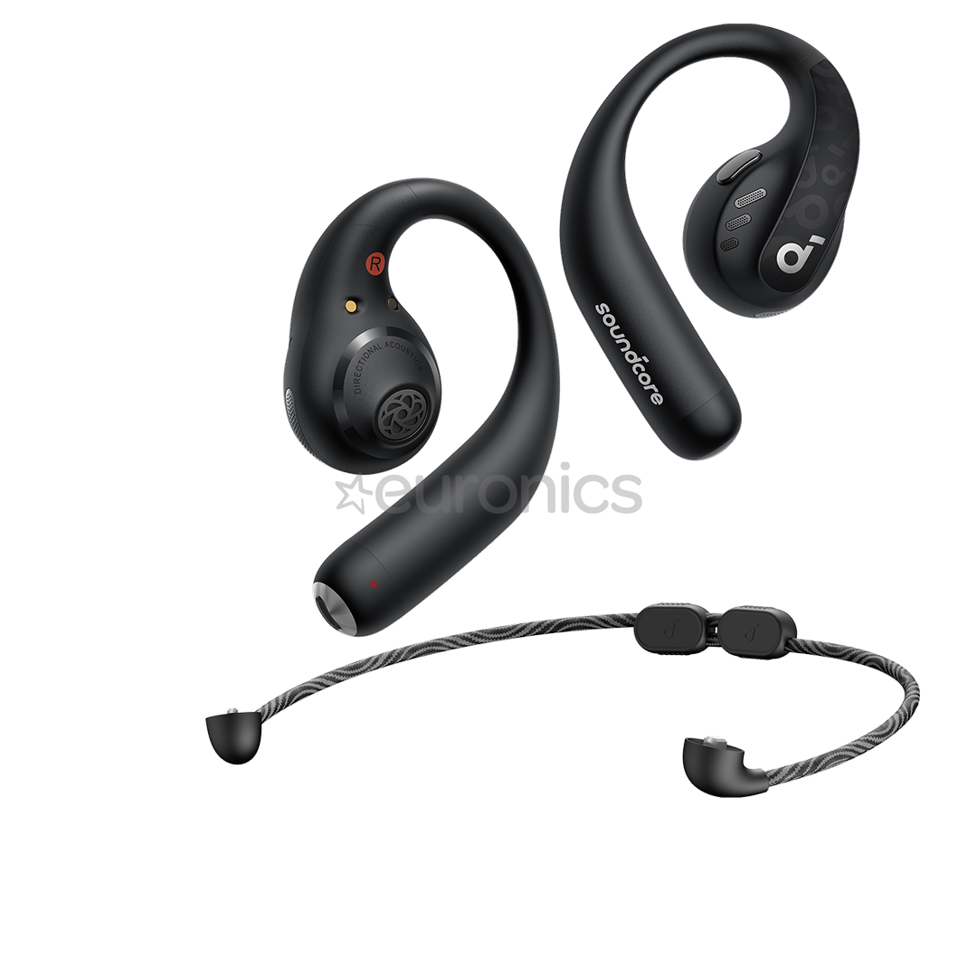 Soundcore AeroFit Pro, melna - Bezvadu sporta austiņas