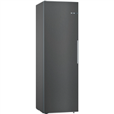 Bosch Series 4, NoFrost, augstums 186 cm, 346 L, melna - Aukstuma skapis