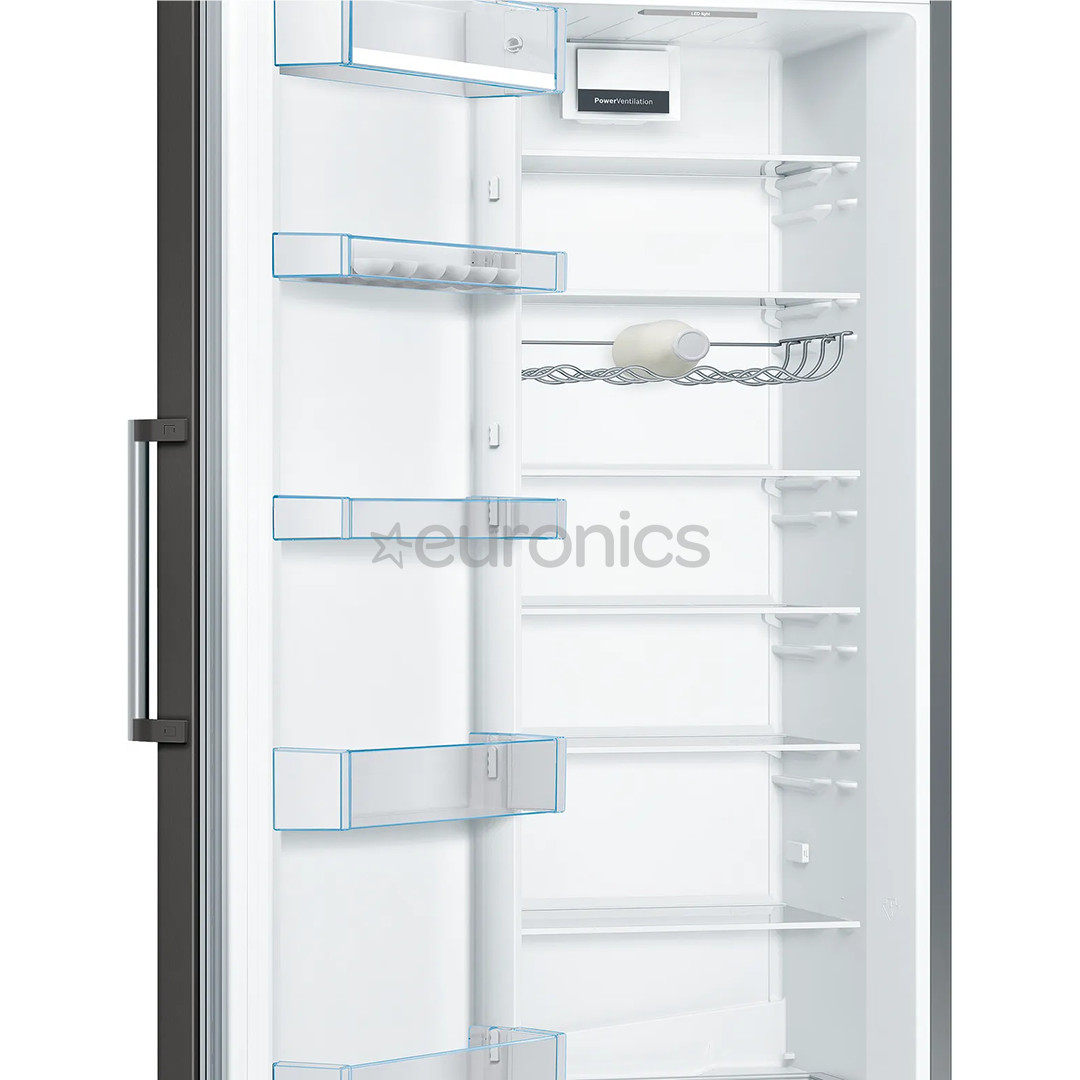 Bosch Series 4, 346 л, высота 186 см, черный - Холодильный шкаф