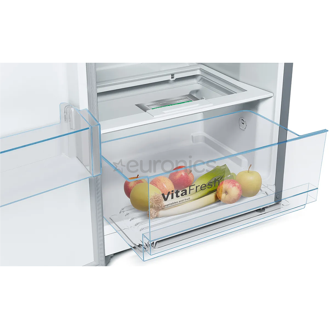 Bosch Series 4, NoFrost, augstums 186 cm, 346 L, melna - Aukstuma skapis