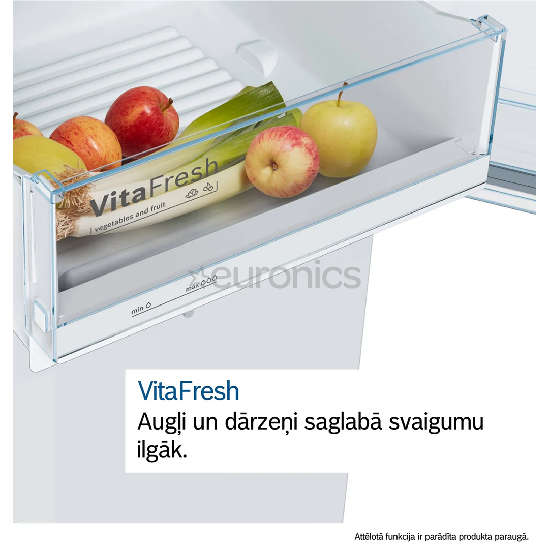 Bosch Series 4, NoFrost, augstums 186 cm, 346 L, melna - Aukstuma skapis