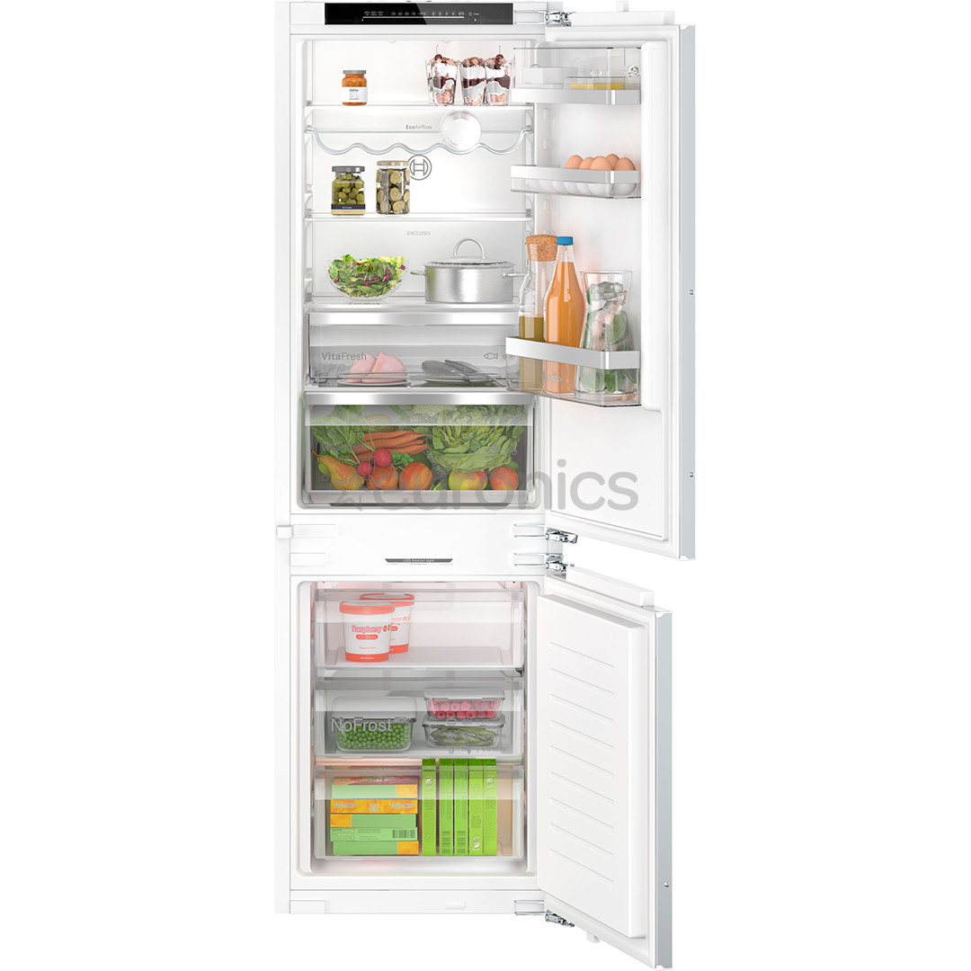 Bosch, Series 6, NoFrost, 260 L, augstums 178 cm - Iebūvējams ledusskapis
