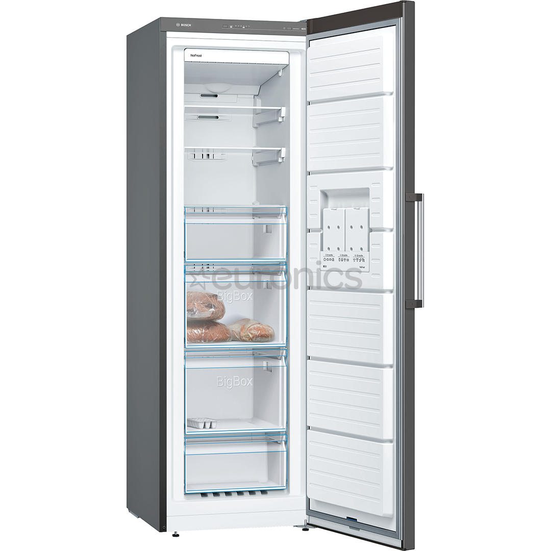 Bosch, Series 4, NoFrost, 242 л, высота 186 см, черный - Морозильник