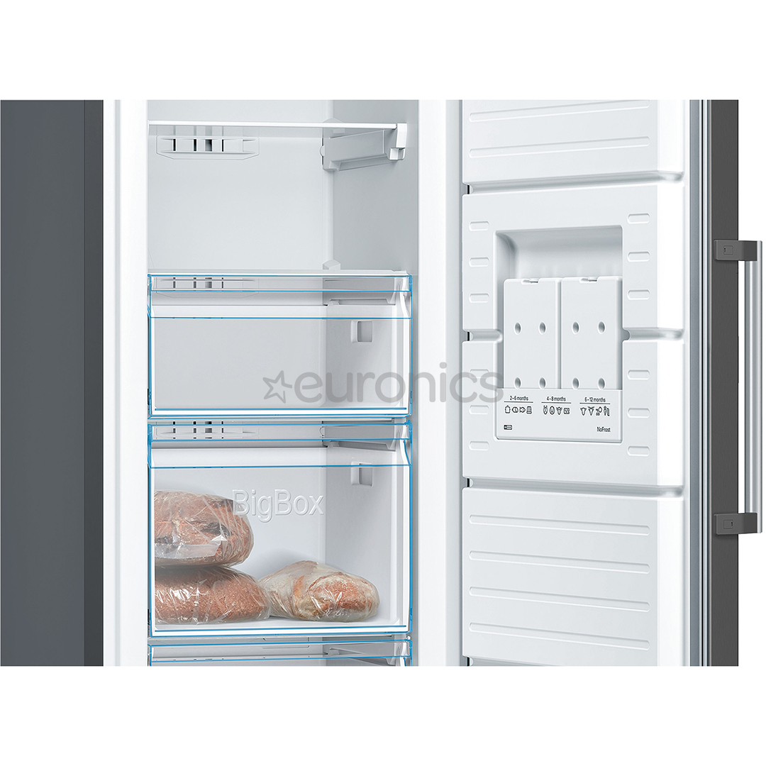Bosch, Series 4, NoFrost, 242 л, высота 186 см, черный - Морозильник