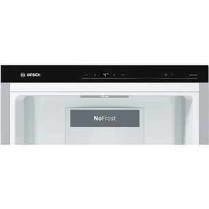 Bosch Series 8, NoFrost, 309 л, высота 186 см, нерж. сталь - Холодильный шкаф