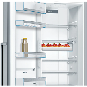 Bosch Series 8, NoFrost, 309 л, высота 186 см, нерж. сталь - Холодильный шкаф