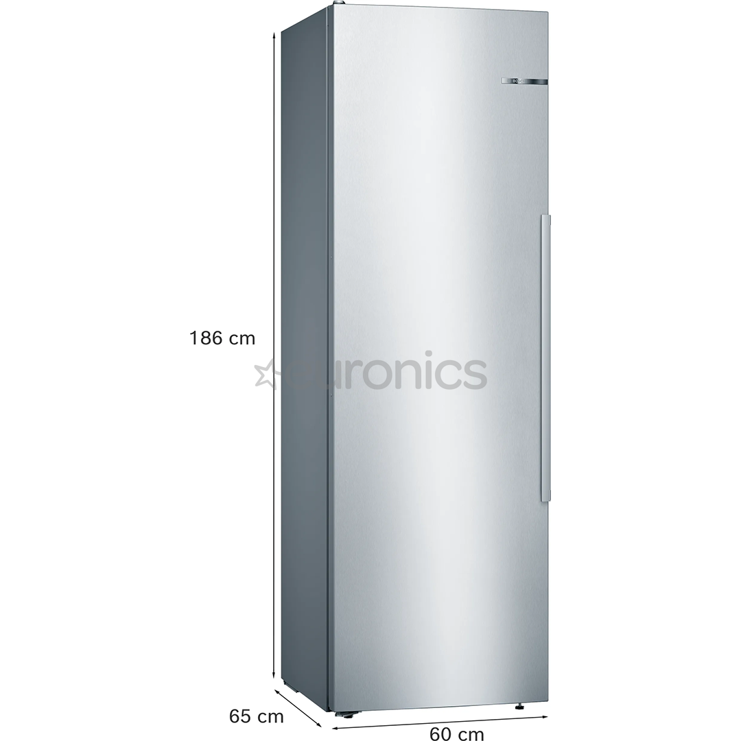 Bosch Series 8, NoFrost, 309 л, высота 186 см, нерж. сталь - Холодильный шкаф