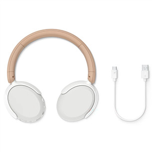 Philips TAK5500, aktīvā trokšņu slāpēšana, balta - Bezvadu austiņas bērniem