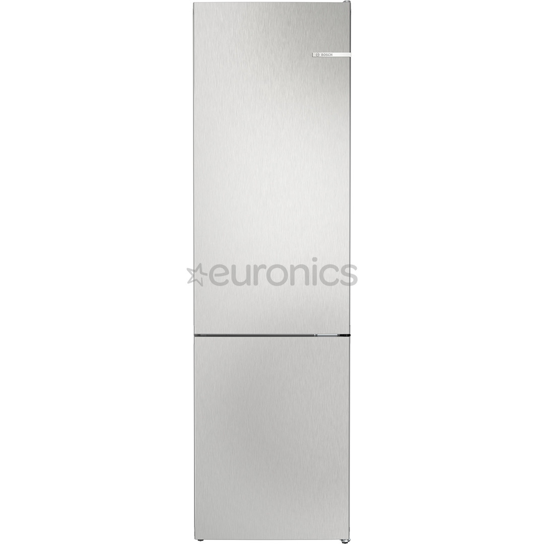 Bosch, Series 4, NoFrost, 363 L, augstums 203 cm, nerūsējošā tērauda - Ledusskapis KGN392LDF