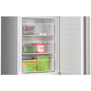 Bosch, Series 4, NoFrost, 363 L, height 203 cm, inox - Refrigerator