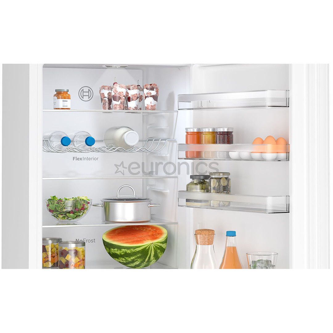 Bosch, Series 4, NoFrost, 363 L, augstums 203 cm, balta - Ledusskapis