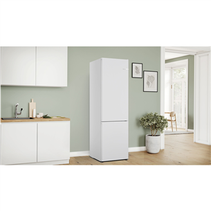 Bosch, Series 4, NoFrost, 363 L, augstums 203 cm, balta - Ledusskapis