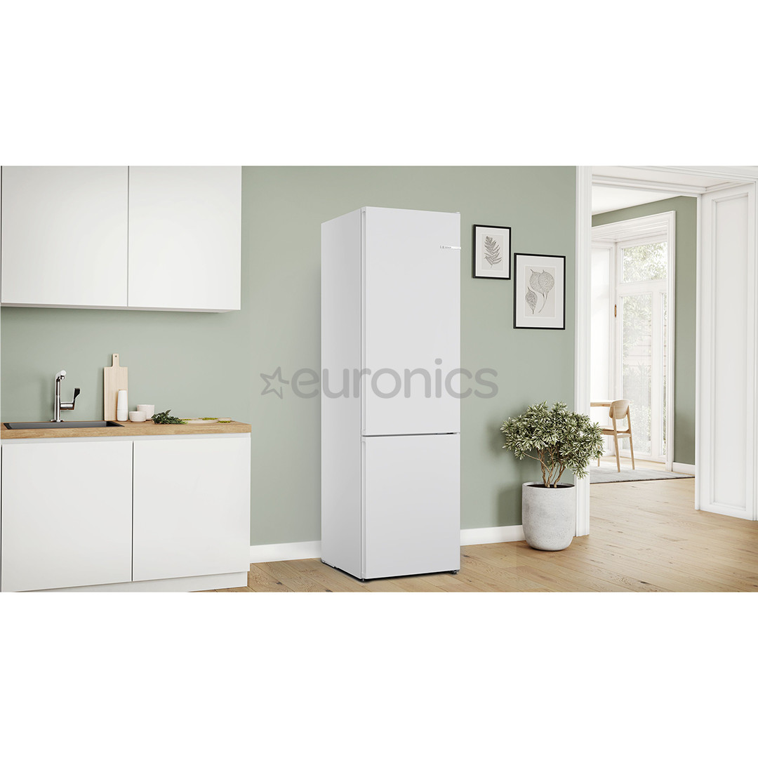 Bosch, Series 4, NoFrost, 363 L, augstums 203 cm, balta - Ledusskapis